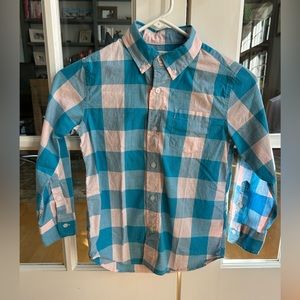 NWT Boys Crewcuts Plaid Button Down: Size 6-7